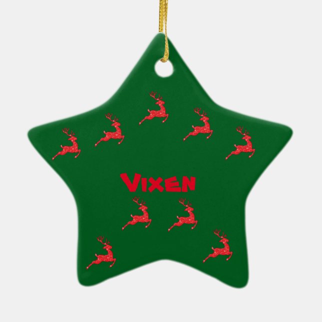 Vixen  Ornament in Colours (Back)
