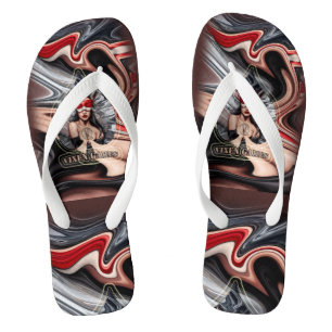 Vixen Queen Of Spades Blindfolded design Flip Flops