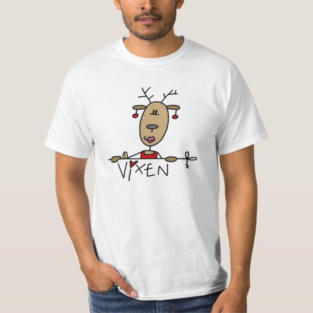 Vixen Reindeer Christmas Tshirts and Gifts (Front)
