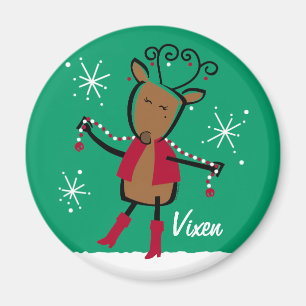 Vixen Reindeer Custom Magnet