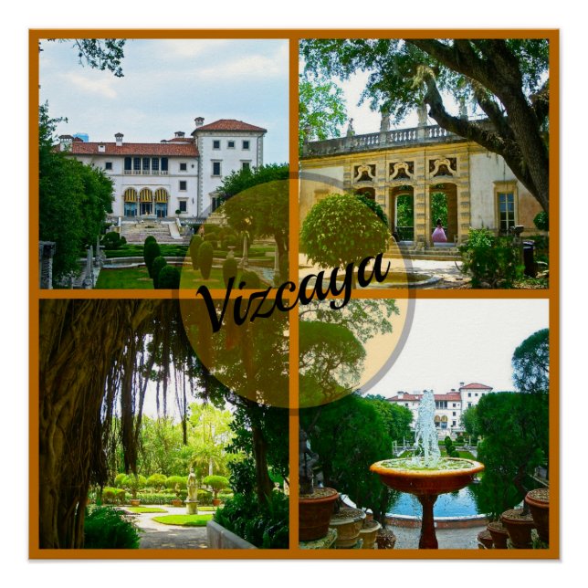 Vizcaya Museum and Botanical Garden Miami Florida Poster (Front)