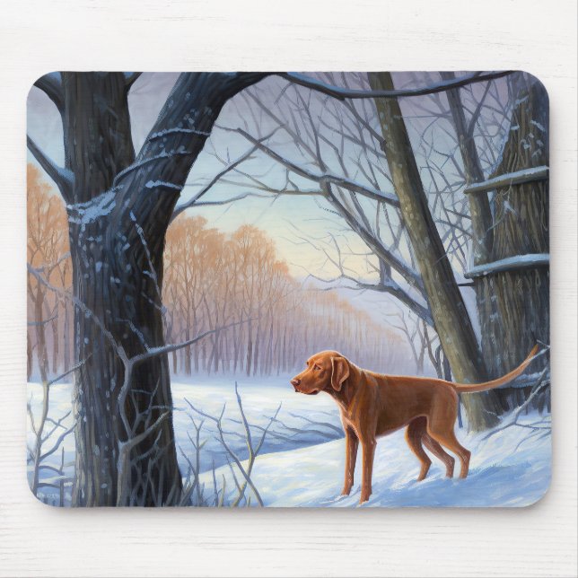 Vizla Let It Snow Christmas  Mouse Mat (Front)