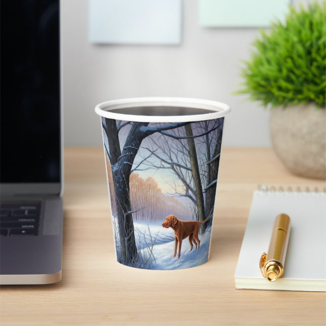 Vizla Let It Snow Christmas  Paper Cups (Insitu)