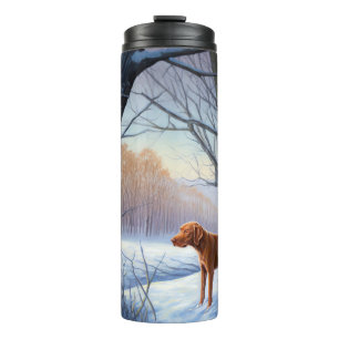Vizla Let It Snow Christmas  Thermal Tumbler