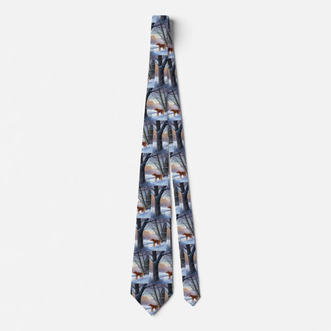 Vizla Let It Snow Christmas  Tie (Front)