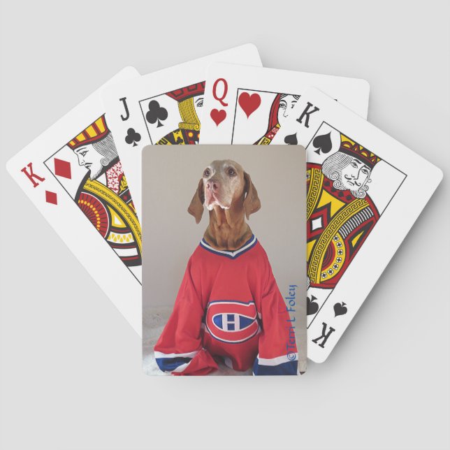 Vizlsa Montreal Canadians Hockey Playing Cards (Back)