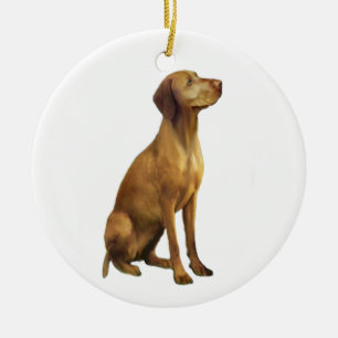 Vizsla (A) Ceramic Tree Decoration