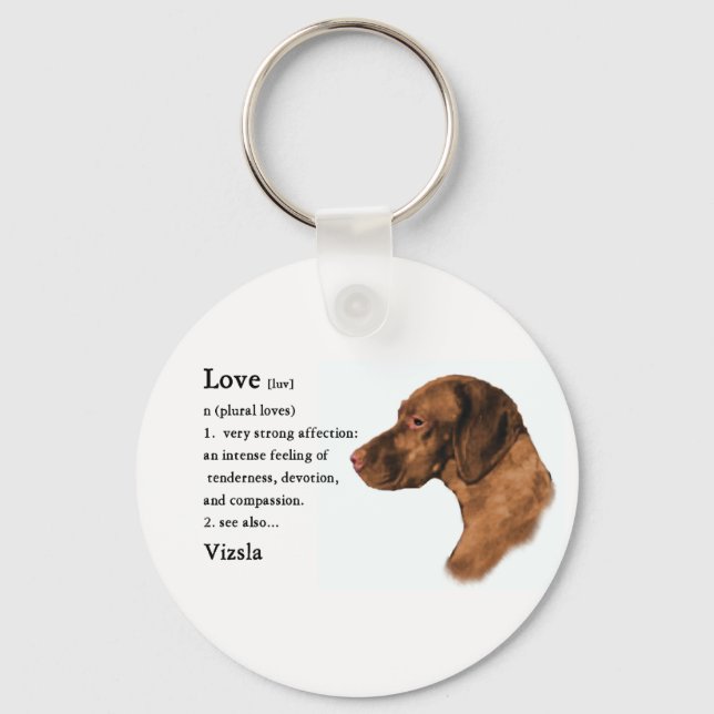 Vizsla Art Gifts Key Ring (Front)