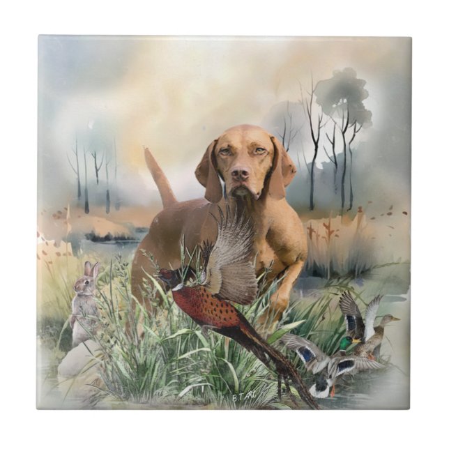Vizsla  , Art  Tile (Front)