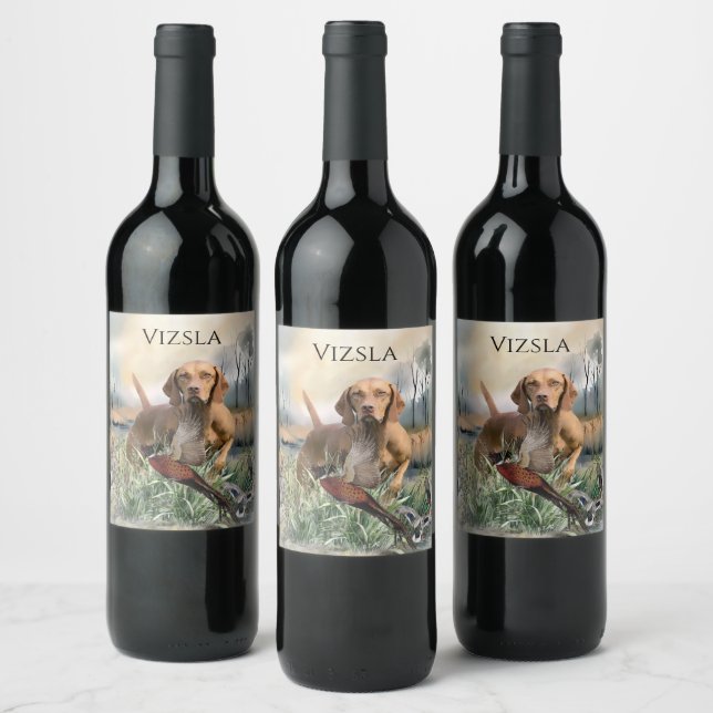 Vizsla  , Art  Wine Label (Bottles)