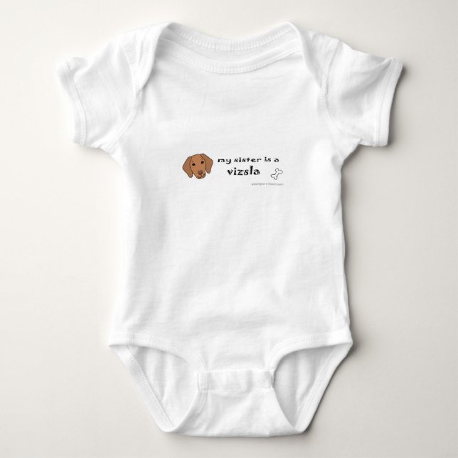 vizsla baby bodysuit (Front)