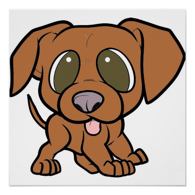 vizsla cartoon poster (Front)
