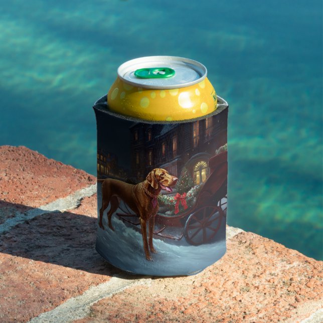 Vizsla Christmas Festive Season  Can Cooler (In Situ Pool)