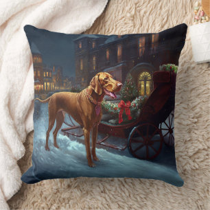 Vizsla Christmas Festive Season  Cushion