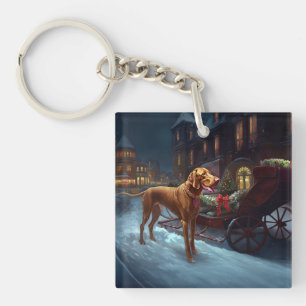 Vizsla Christmas Festive Season Key Ring