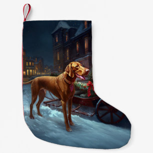 Vizsla Christmas Festive Season  Small Christmas Stocking