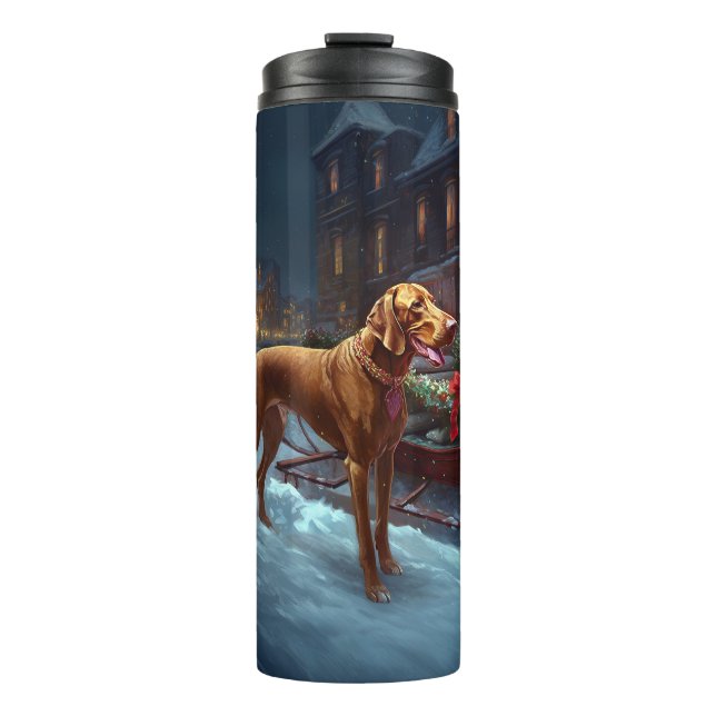 Vizsla Christmas Festive Season  Thermal Tumbler (Front)