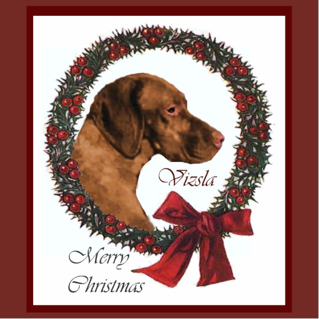 Vizsla Christmas Gifts Photo Sculpture Decoration (Front)