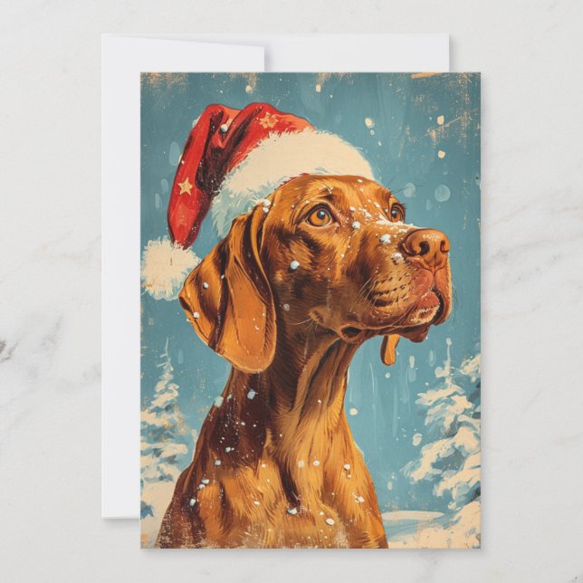 Vizsla Christmas Holiday Card (Front)