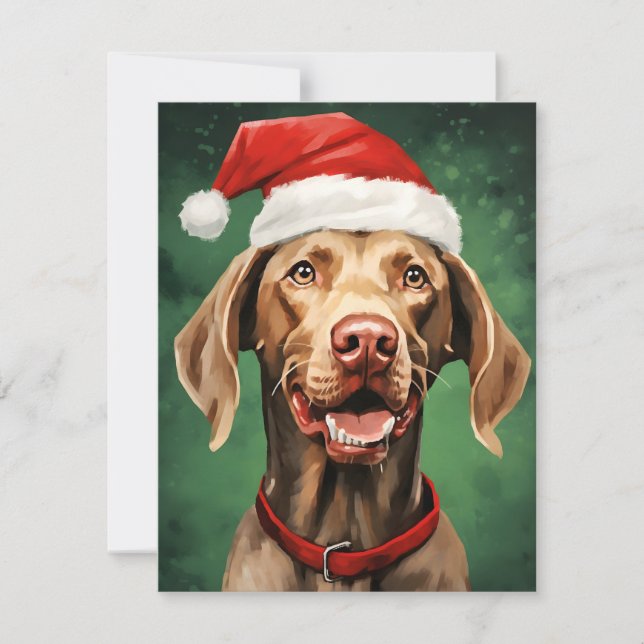 Vizsla Christmas Holiday Card (Front)