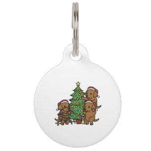Vizsla Christmas Tree Pet Tag