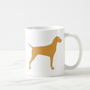 vizsla colour silhouette coffee mug