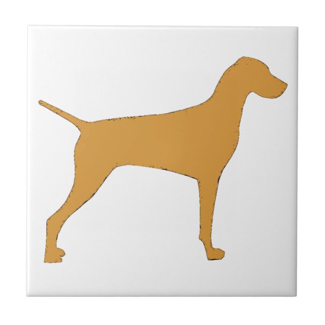 vizsla colour silhouette tile (Front)