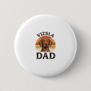 Vizsla Dad Vintage Engraving Dog Design_1 6 Cm Round Badge