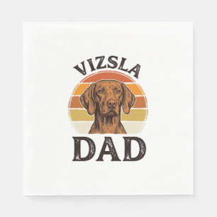 Vizsla Dad Vintage Engraving Dog Design_1 Napkin