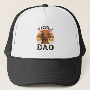 Vizsla Dad Vintage Engraving Dog Design_1 Trucker Hat