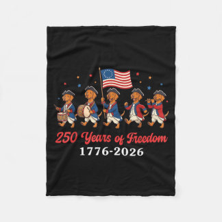 Vizsla Dog 250 Yrs Of Dom 1776 To 2026 Patriot Fleece Blanket
