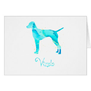 Vizsla Dog Breed Watercolor Card