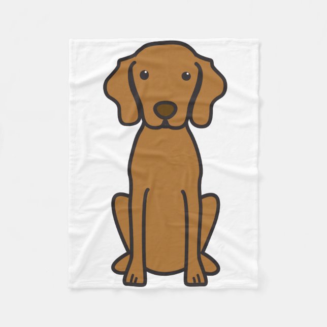 Vizsla Dog Cartoon Fleece Blanket (Front)