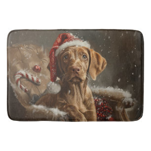 Vizsla Dog Christmas Festive  Bath Mat