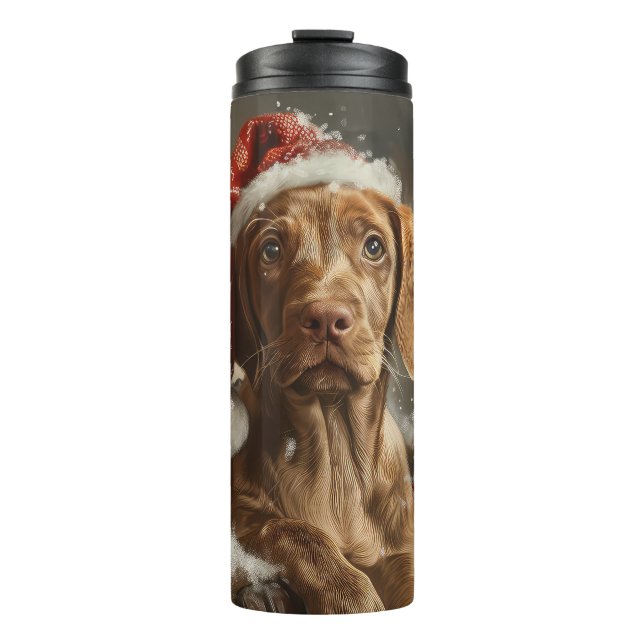 Vizsla Dog Christmas Festive  Thermal Tumbler (Front)