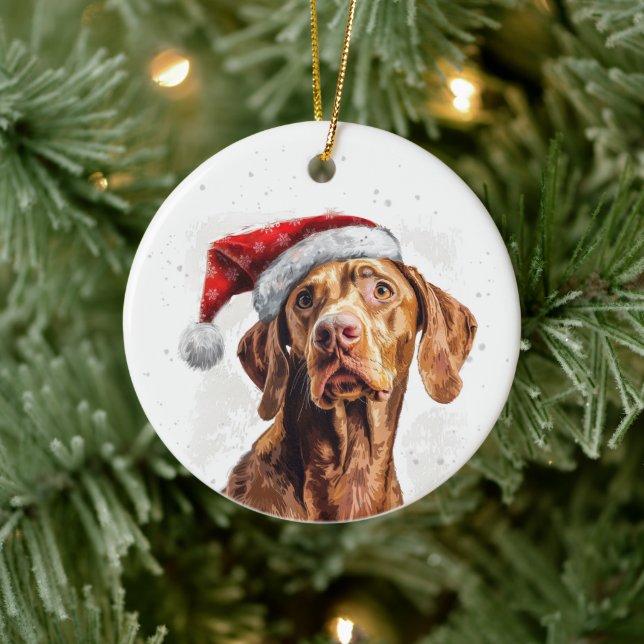 Vizsla Dog Christmas Personalized Ceramic Tree Decoration (Tree)