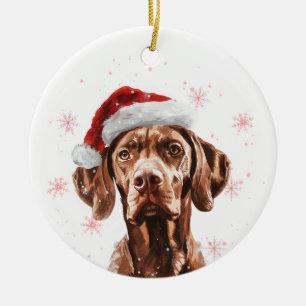 Vizsla Dog Christmas Personalized Ceramic Tree Decoration