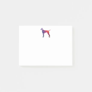 Vizsla Dog Geometric Pattern Silhouette Purple Post-it Notes