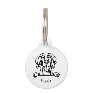 Vizsla dog personalised name tag