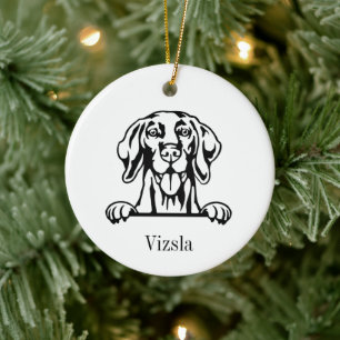 Vizsla dog Personalised Pet Ornament, Custom Dog C Ceramic Tree Decoration