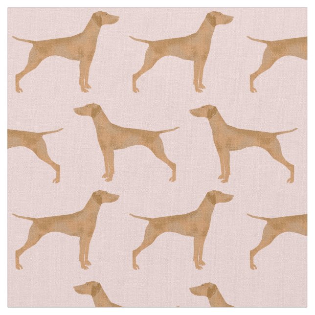 vizsla dog pink fabric (Close Up)