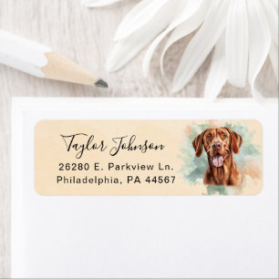 Vizsla Dog Return Address Label