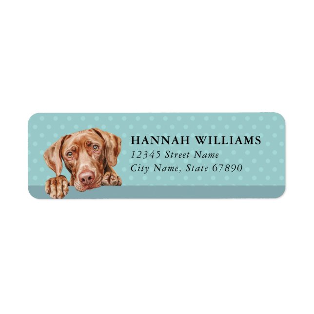 Vizsla Dog Return Address Labels (Front)