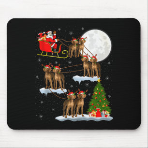 Vizsla Dog Santa Sleigh Flying Funny Magical Chris Mouse Mat