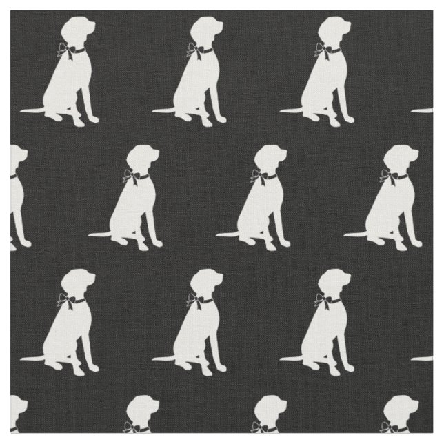 Vizsla Dog Silhouette Pet Fabric (Close Up)