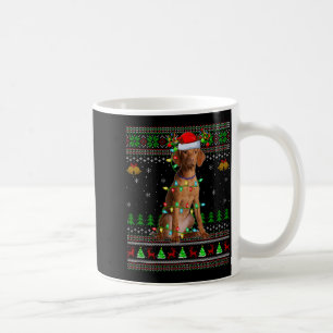 Vizsla Dog Ugly Christmas Sweaters Holiday Santa X Coffee Mug