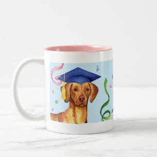 Vizsla Graduate Two-Tone Coffee Mug