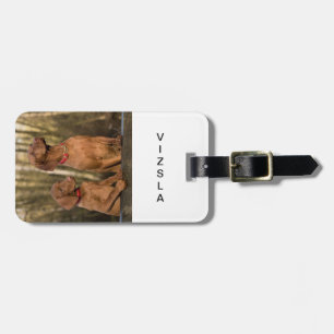vizsla group luggage tag