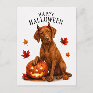 Vizsla Halloween Postcard