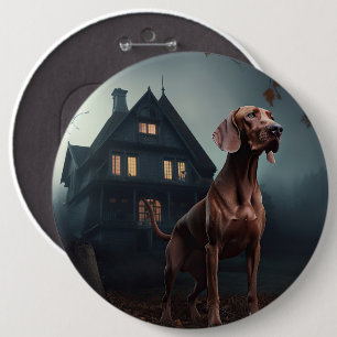 Vizsla Halloween Scary 6 Cm Round Badge
